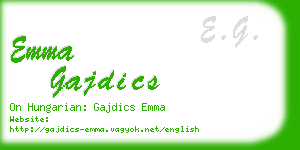 emma gajdics business card